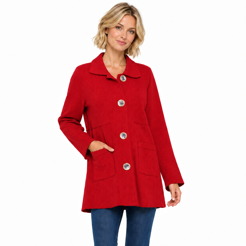 Ribbed Textured Jacket  - ST407