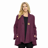 One-Button Textured Waffle Jacket - BW117