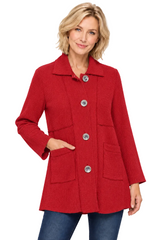 Lightweight Textured Cotton Knit Jacket  - ST407