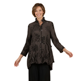 Just In! Soft Textured Tunic Jacket in Brown - 4296