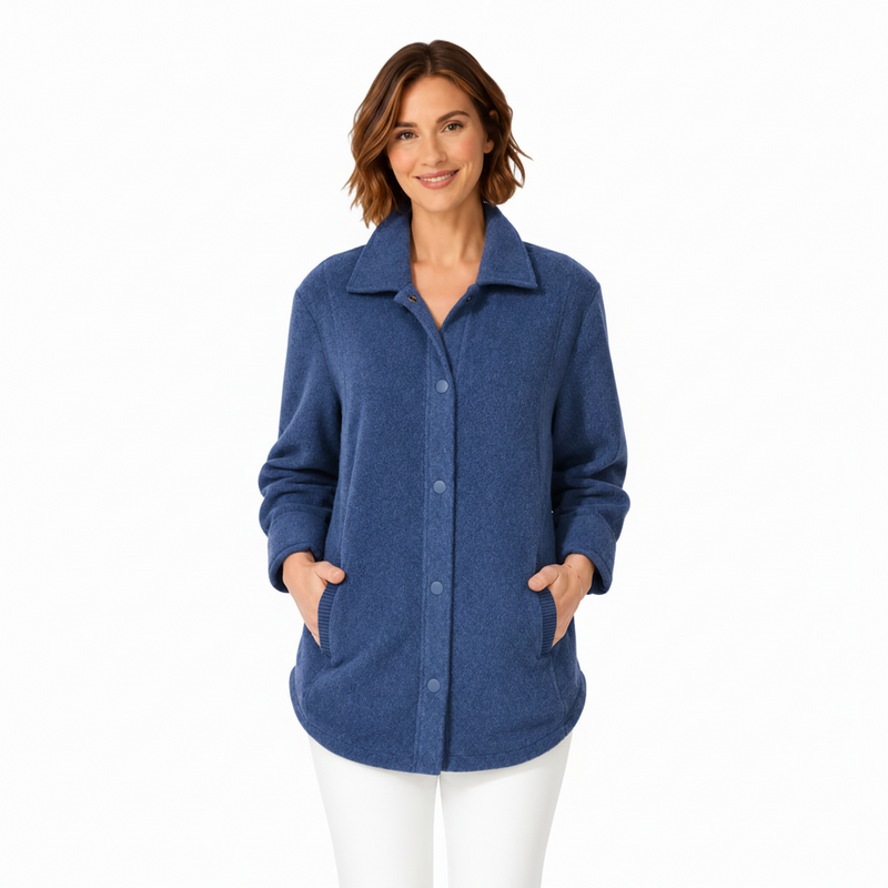 Heather Fleece Shacket - 23017