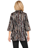 Sequined Jacquard Jacket on Mesh in Multi - 4926