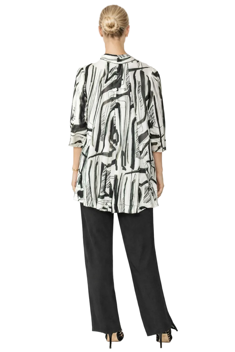 Modern Brushstroke High-Low Jacket - 5898J