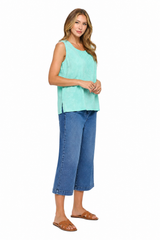 Mineral Washed Cotton Tank in Aquatic - V304-AQ