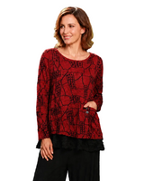 The Gizel Soft Crinkled Sweater-Knit Top - CB62318