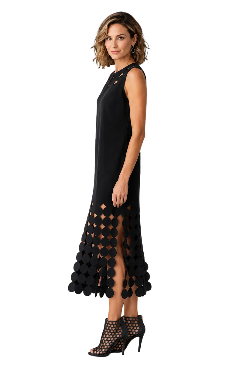 Cut-Out Sleeveless Midi Dress
