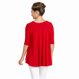 Solid High-Low Top in Red - 6899T-RED