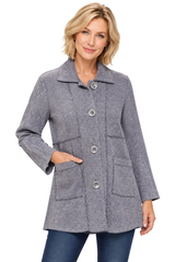 Lightweight Textured Cotton Knit Jacket  - ST407
