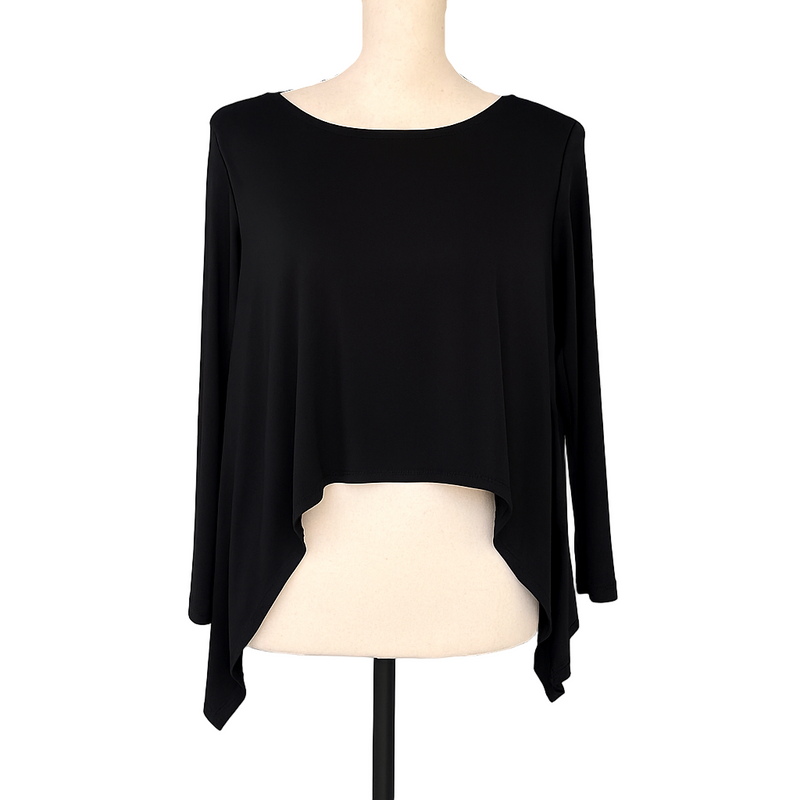 Soft Drape Overpiece in Black - 3729T