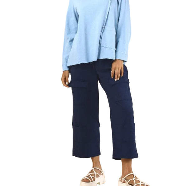 Multi Pocket Crop Pant in Ink - 46868-INK