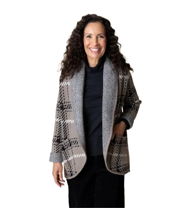 Habitat Cozy Cabin Cardigan in Driftwood - 87227-DRFT - Sizes L - XXL Only!