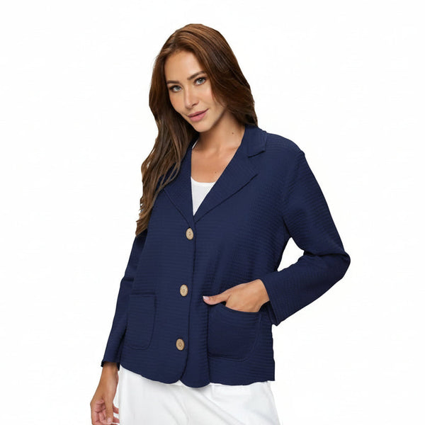 Lightweifht Waffle Jacket in Navy - FW155-NVY