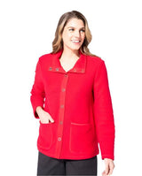 Terry Snap Jacket in Cherry - 20012-CHRY