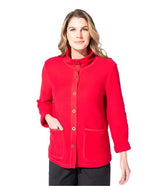 Terry Snap Jacket in Cherry - 20012-CHRY