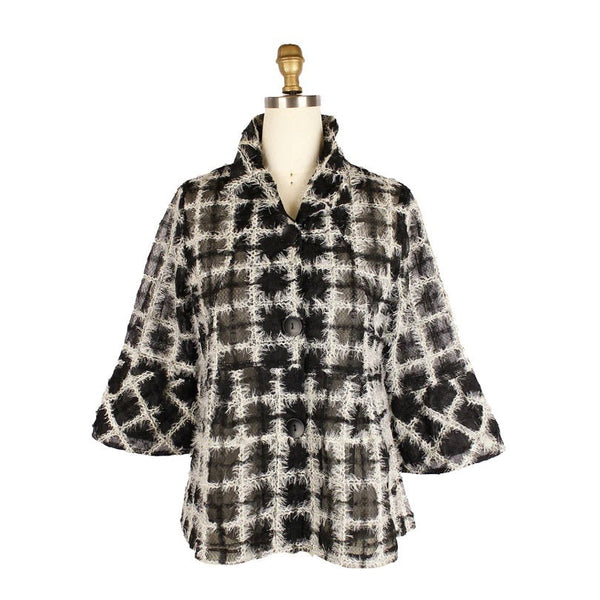 Damee Multi-Dot Print Seersucker Jacket 5028-BlkF25