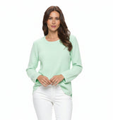 Cotton Waffle Top in Mint - C691-MNT