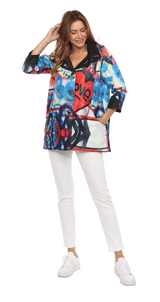 Graffiti Art Inspired Reversible Raincoat  - J2439RW-3