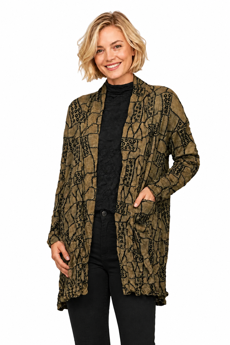 The Heidi Bold Crinkled Sweater Tunic - CB65373