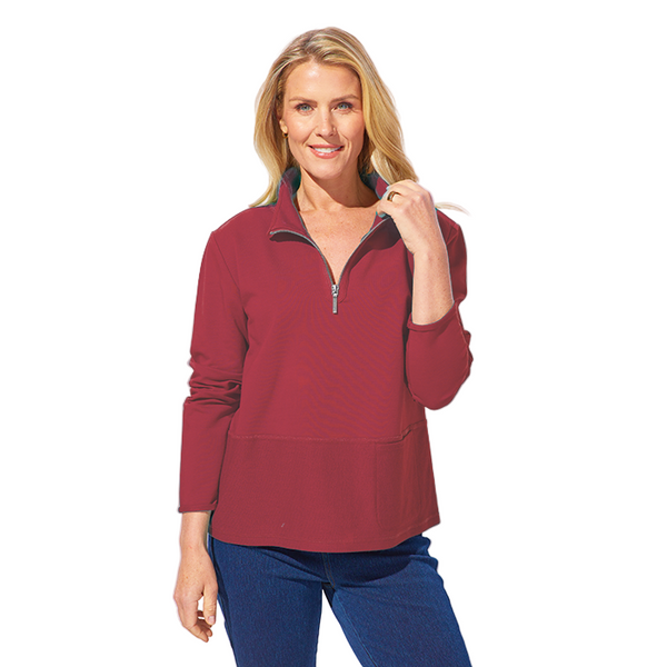 Quarter Zip Terry Sweatshirt - 30121