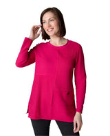 Ripple Effect Ribbed Seamed Pocket Tunic - 16011