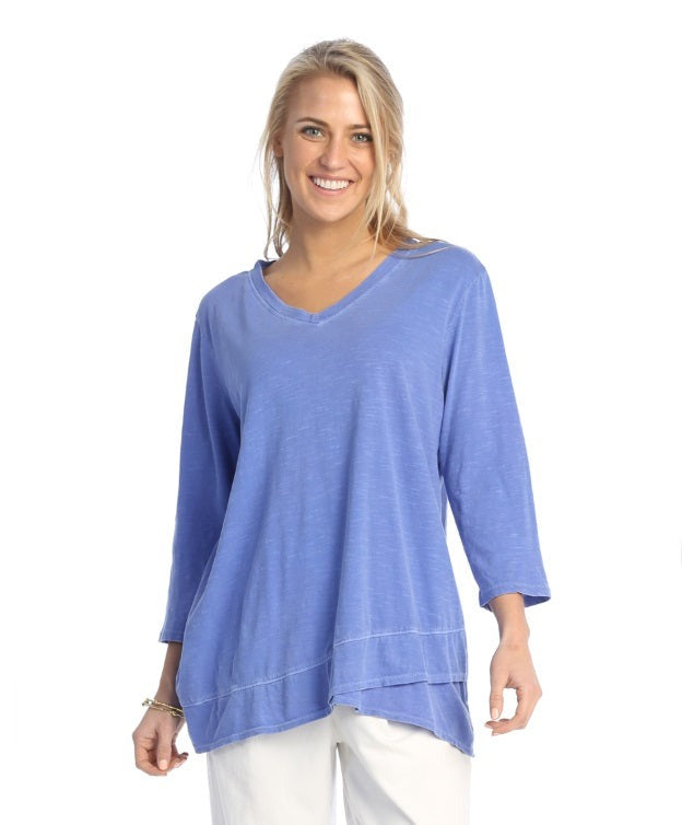 Weekend by Jess & Jane V-Neck Tulip Hem Top - WK8