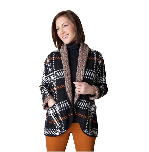 Habitat Cozy Cabin Cardigan in Black - 87227