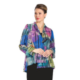 "It Pops" Multicolor One-Button Jacquard Jacket - 6970J