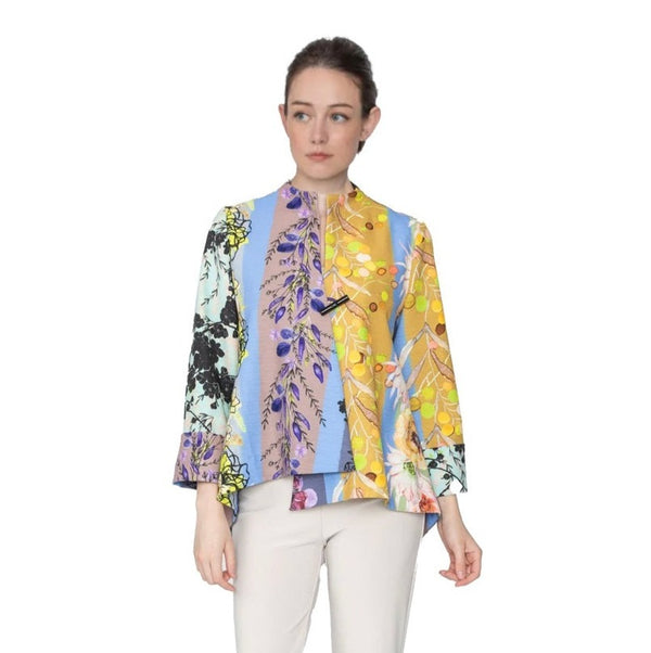 Multi Floral-Print One-Button Jacket - 5784J