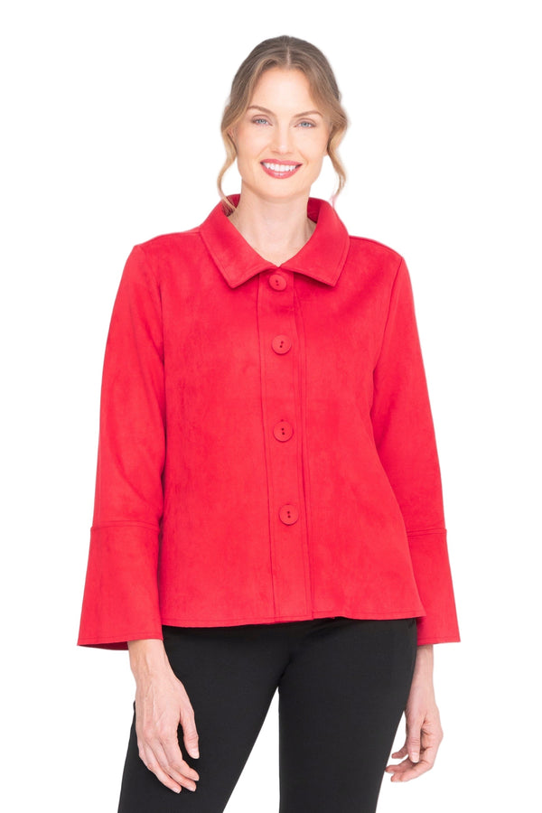 Classic Red Microsuede Jacket - 4977-RD