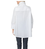 High-Low Shirt w/Pockets in White - 3778B-WT