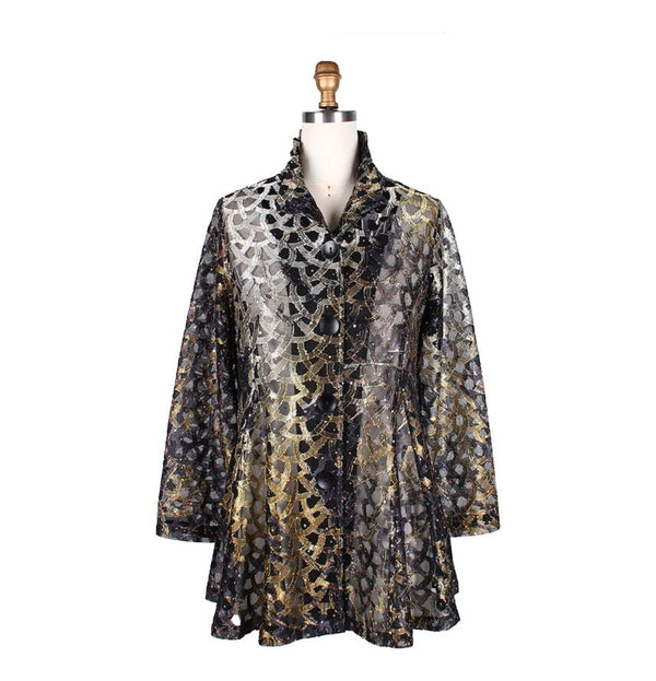 Damee Vibrant Golden Soutache & Sequin Jacket - 300-GLD - Size S Only!