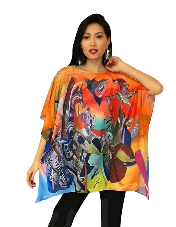 Kandinsky Inspired Abstract Pullover Tunic- NT-45-KA