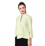 Textured One-Button Jacket in Sage - 4379J-SG - Sizes L & XL