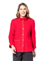 Terry Snap Jacket in Cherry - 20012-CHRY