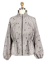 Artful Geometric Zip-Front Jacket - 5048