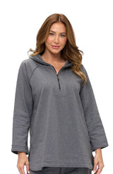 Fleece Terry Hoodie in Charcoal - FT4068-CHR