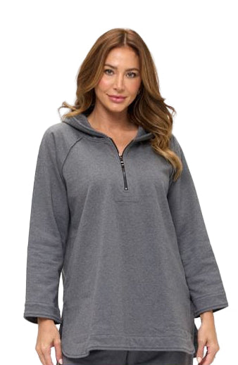 Fleece Terry Hoodie in Charcoal - FT4068-CHR