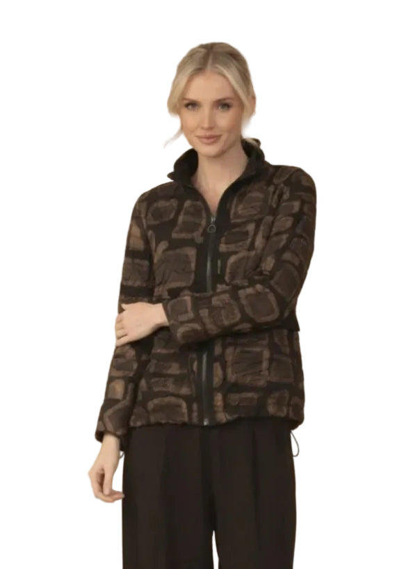 Dots & Stripes High-Low Shirt/Jacket - 2694
