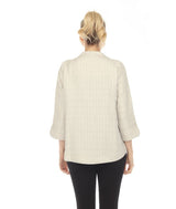 Simply Elegant One-Button Jacquard Jacket in Champagne - 6288J-TP