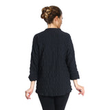 Solid Asymmetric Jacket in Black - 4507J-BLK