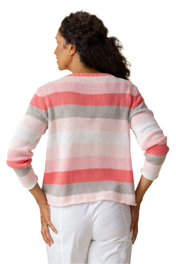 Habitat Stripe Pullover in Carnation - 83786-CTN