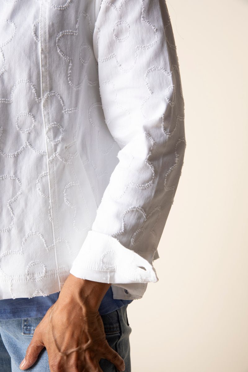 Etched Flower Pleat Back Jacket  - 51210