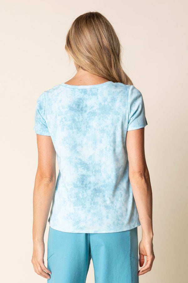 Cozy Rib Marble Short Sleeve Tee - 17010