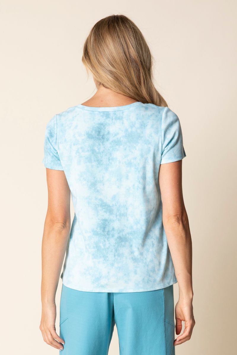 Cozy Rib Marble Short Sleeve Tee - 17010