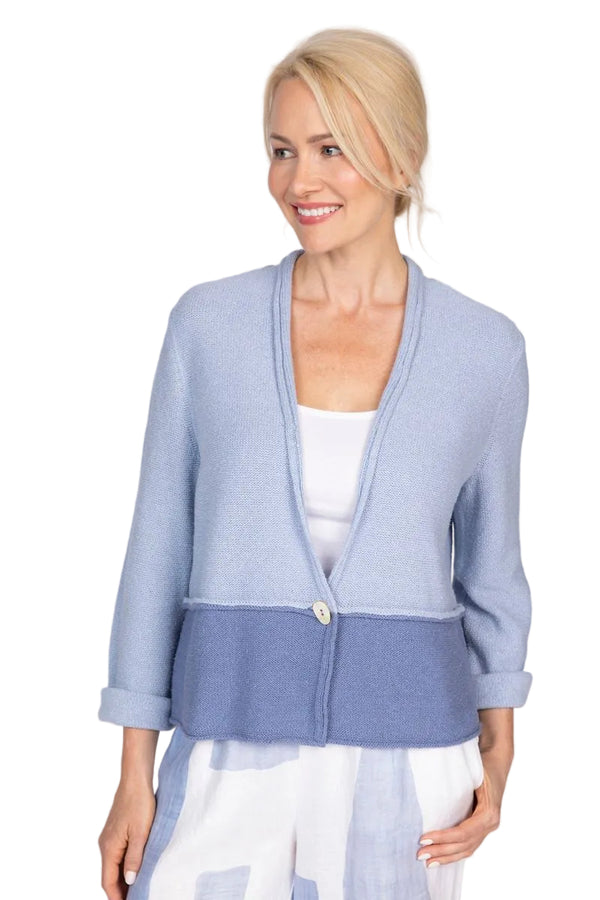 Color Block Two Toned Cardigan - 820701