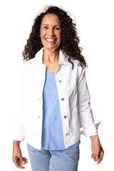 Etched Flower Pleat Back Jacket  - 51210