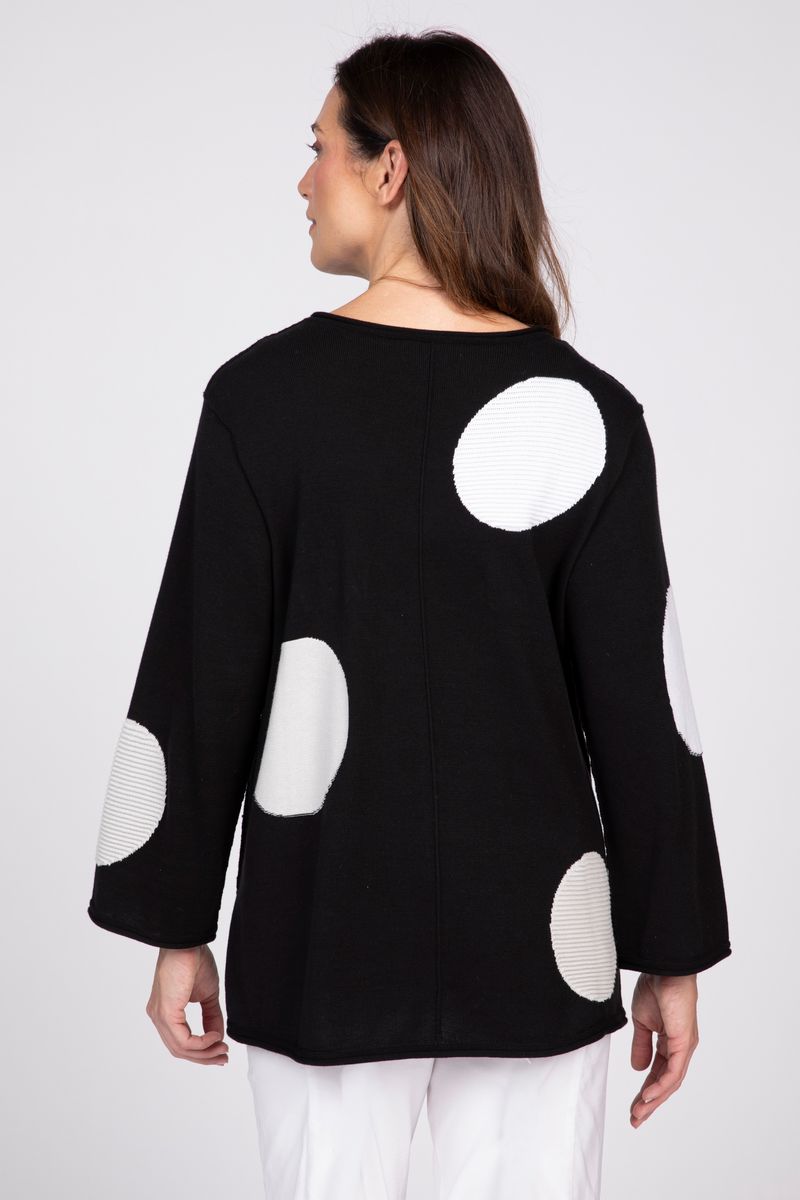 Full Circle Dot V-Neck Sweater - 831719