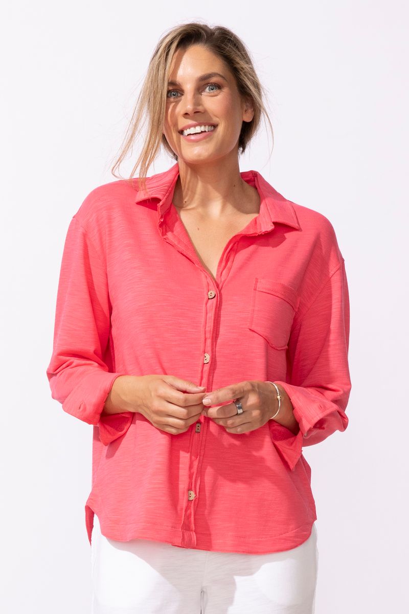 Modal Spandex Terry Shacket - 26895