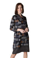 Express Travel Fine Lines Drape Collar Dress - 35085