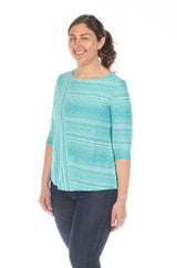 Beachfront Waves Boatneck Top - 57235